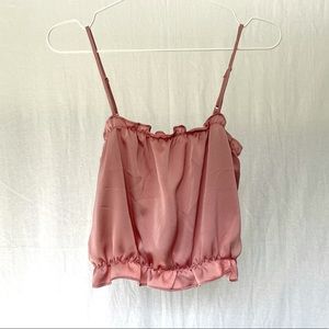 Free People Silk Cami with Elastics